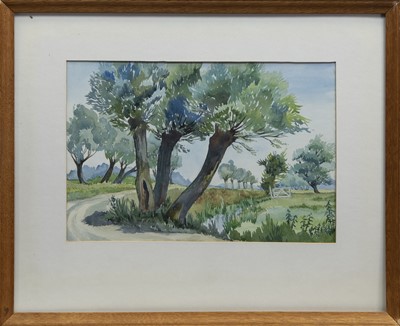 Lot 212 - THE MEADOW, A SCOTTISH WATERCOLOUR