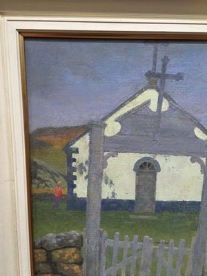 Lot 68 - OLD CHURCH, REYNIHLID, ICELAND, AN OIL BY ROBERT SAWYERS