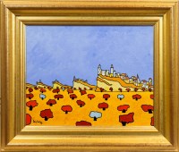 Lot 200 - IAIN CARBY, TOWNS AND CASTLES oil on canvas,...