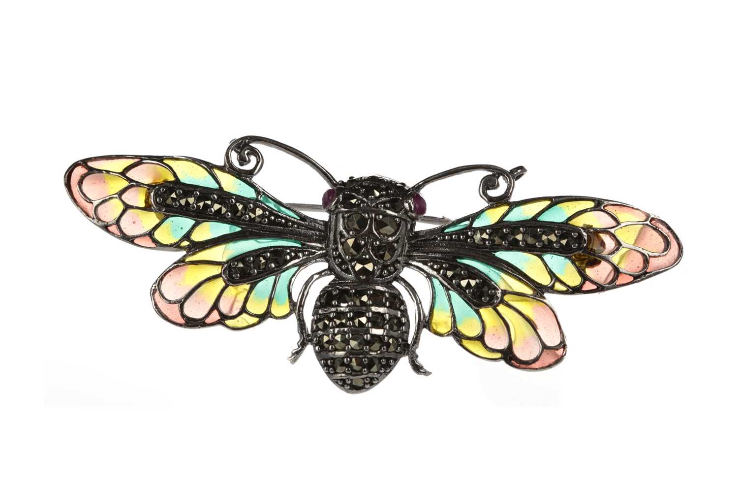 Lot 334 - A PLIQUE A JOUR FLY BROOCH