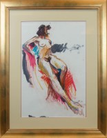 Lot 201 - * DON MCNEIL, NUDE ELEGY mixed media on paper,...