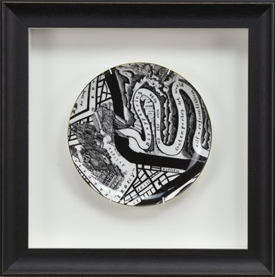 Lot 642 - A MAP OF DAYS PLATE - IRONY / DISAPPEARING, BY GRAYSON PERRY