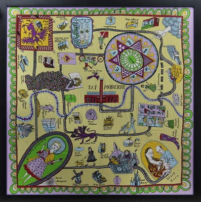 Lot 650 - 100% SILK SCARF, BY GRAYSON PERRY