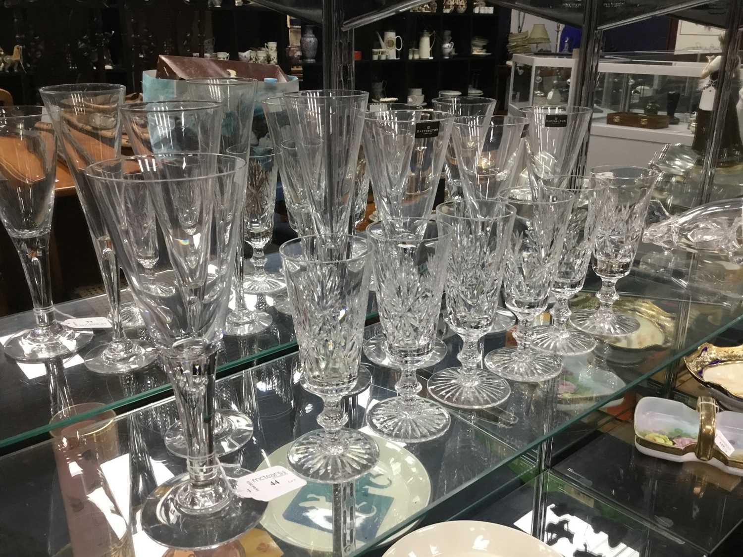 Lot 44 - A LOT OF CRYSTAL GLASSES