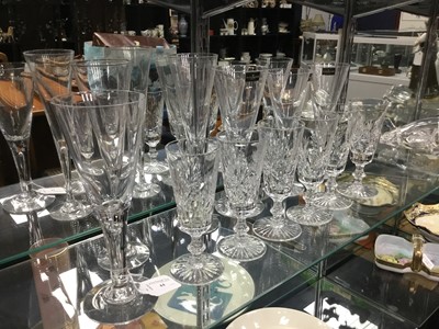 Lot 44 - A LOT OF CRYSTAL GLASSES