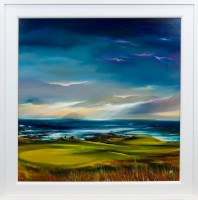 Lot 215A - DOUGLAS ROULSTON DISTANT STORM OVER TURNBERRY...