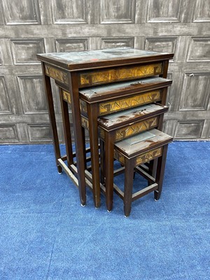 Lot 136 - A NEST OF CHINESE TEA TABLES