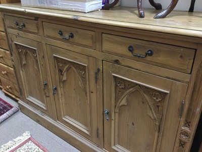 Lot 135 - A PINE SIDEBOARD