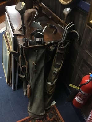 Lot 142 - A LOT OF TWO SETS OF VINTAGE GOLF CLUBS