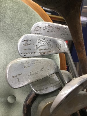 Lot 142 - A LOT OF TWO SETS OF VINTAGE GOLF CLUBS