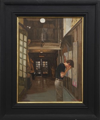 Lot 745 - LAMENT IN THE MACK (GLASGOW SCHOOL OF ART), AN OIL BY ANDREW FITZPATRICK