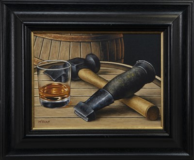 Lot 721 - TOOLS OF THE TRADE, AN OIL BY GRAHAM MCKEAN