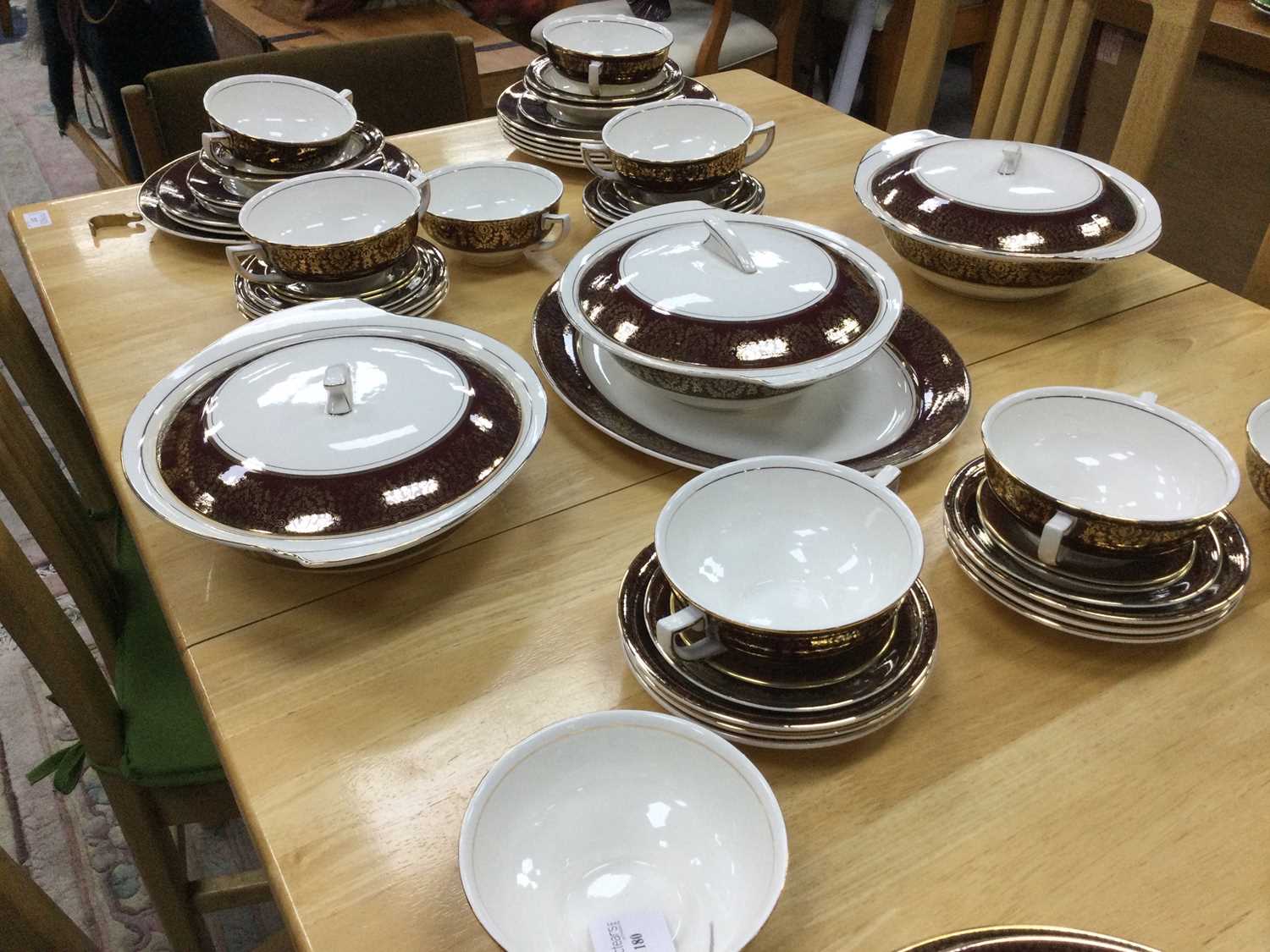 Lot 180 - A CROWNFORD BURSLEM CHINA DINNER SERVICE