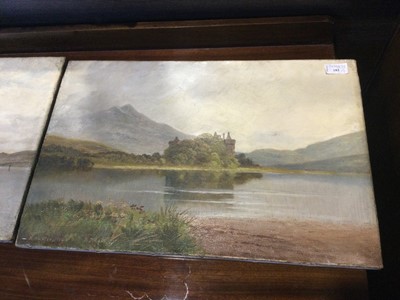 Lot 183 - A SCOTTISH SCHOOL OIL PAINTING AND A COMPANION PAINTING