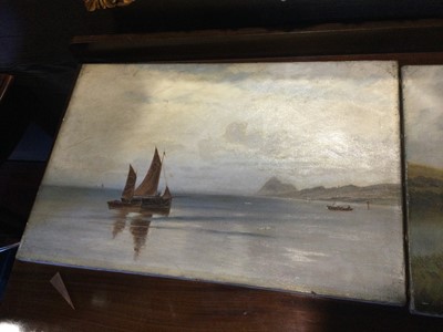 Lot 183 - A SCOTTISH SCHOOL OIL PAINTING AND A COMPANION PAINTING