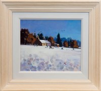 Lot 235 - * JAMES ORR, WINTER FUN - ANGUS oil on board,...