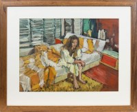 Lot 282 - * GEORGE HORN, CHICKEN oil on paper,...