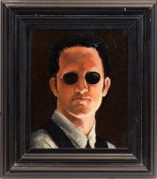 Lot 300 - CONTEMPORARY SCHOOL, MAN OF MYSTERY oil on...