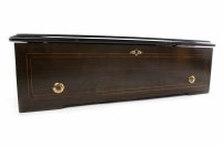 Lot 23 - ROSEWOOD SWISS MUSIC BOX 27cm brass cylinder,...