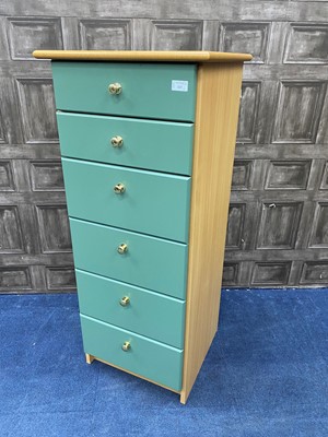Lot 223 - A MODERN PEDESTAL CHEST OF DRAWERS AND OTHER ITEMS