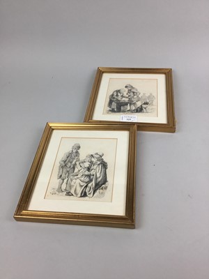 Lot 325 - AFTER WALTER GEIKIE, TWO PRINT ETCHINGS