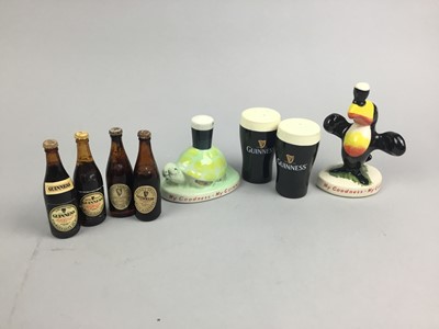 Lot 304 - A LOT OF TWO GUINNESS FIGURES, ALONG WITH OTHER GUINNESS MEMORABILIA