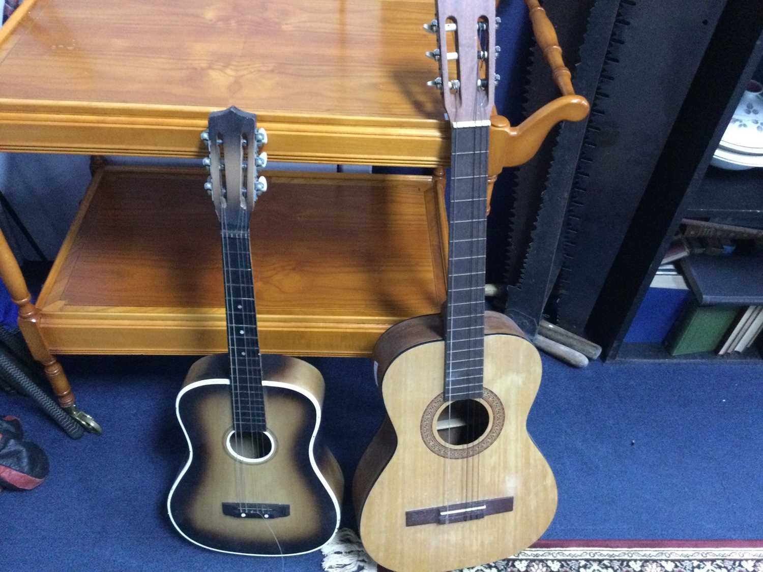 Lot 272 - A LANDOLA ACOUSTIC GUITAR AND A CHILD'S GUITAR