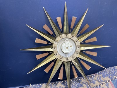 Lot 280 - A METAMEC SUNBURST WALL CLOCK