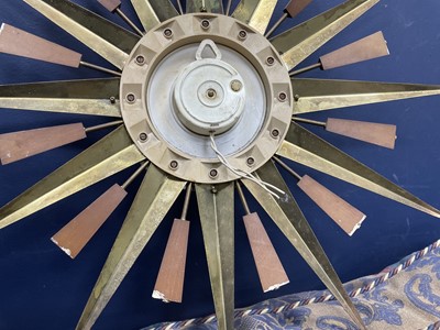 Lot 280 - A METAMEC SUNBURST WALL CLOCK