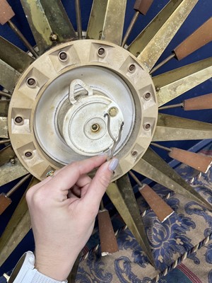 Lot 280 - A METAMEC SUNBURST WALL CLOCK