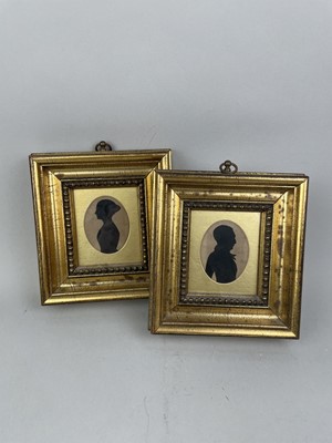 Lot 326 - A PAIR OF EARLY VICTORIAN PORTRAIT SILHOUETTES