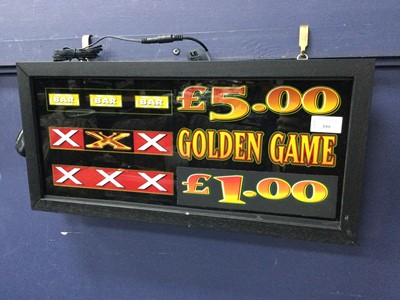 Lot 399 - GOLDEN GAME ARCADE ART