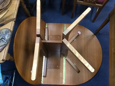Lot 221 - A G-PLAN DROP LEAF DINING TABLE AND CHAIRS