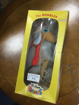 Lot 373 - A WOMBLES PELHAM PUPPET OF ORINOCO, ALONG WITH TWO TOY DOLLS