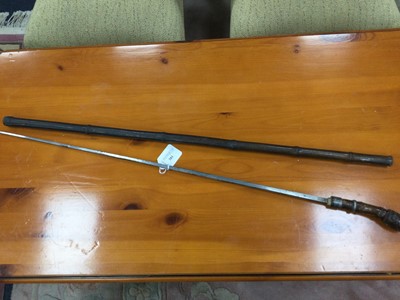 Lot 381 - A 19TH CENTURY SWORDSTICK