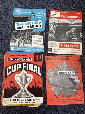 Lot 1821 - A COLLECTION OF RANGERS PROGRAMMES