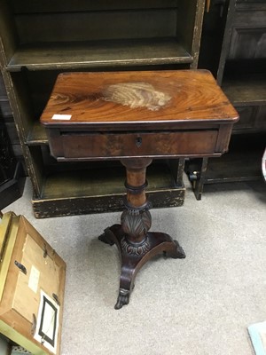 Lot 427 - A WILLIAM IV MAHOGANY TEA TABLE