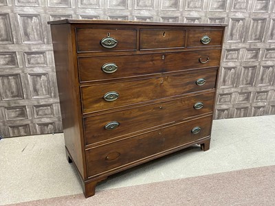 Lot 384 - A GEORGE III MAHOGANY CHEST