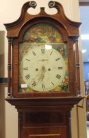 Lot 75 - EARLY 19TH CENTURY MAHOGANY LONGCASE CLOCK by...