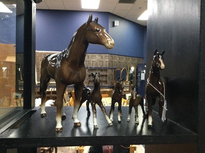 Lot 480 - A ROYAL DOULTON FIGURE OF A HORSE AND OTHER HORSES