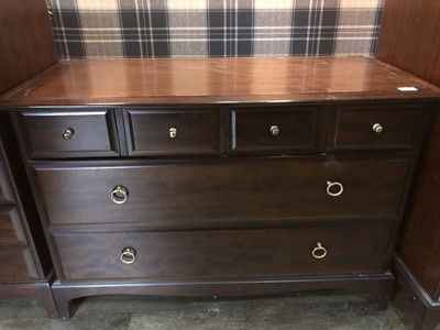 Lot 489 - A STAG MINSTREL CHEST OF FOUR SHORT OVER TWO LONG DRAWERS