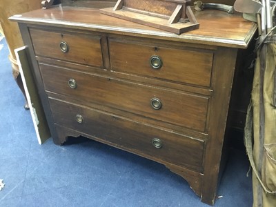 Lot 446 - AN EDWARDIAN CHEST OF DRAWERS