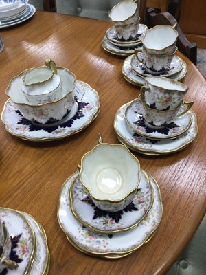 Lot 464 - A FLORAL AND GILT TEA SERVICE