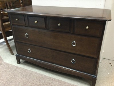 Lot 441 - A STAG MAHOGANY CHEST OF DRAWERS