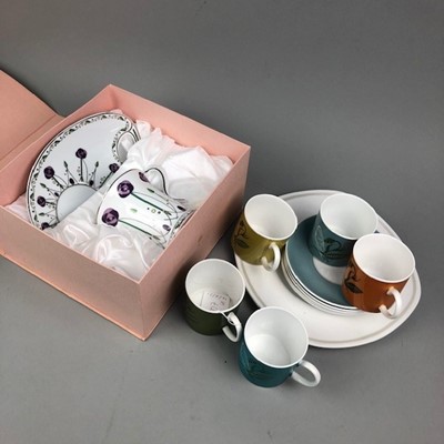 Lot 507 - A SUSIE COOPER COFFEE SERVICE AND A LEONARDO COLLECTION CUP AND SAUCER