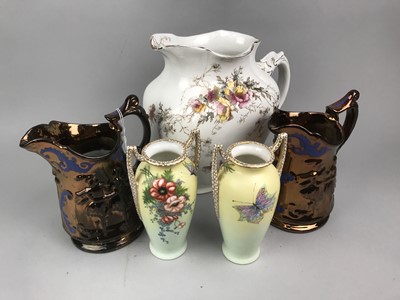 Lot 531 - A ROYAL DOULTON BURSLEM TOILET EWER, ALONG WITH OTHER CERAMICS