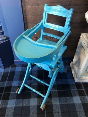 Lot 532 - A VICTORIAN BABY'S HIGH CHAIR