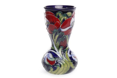 Lot 766 - CONTEMPORARY MOORCROFT BALUSTER VASE WITH...