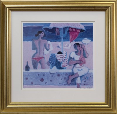 Lot 752 - FAMILY AT THE BEACH, A PRINT BY ALBERTO MORROCCO