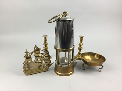 Lot 116 - THE PROJECTOR LAMP & LIGHTING CO MINERS LAMP AND OTHER ITEMS